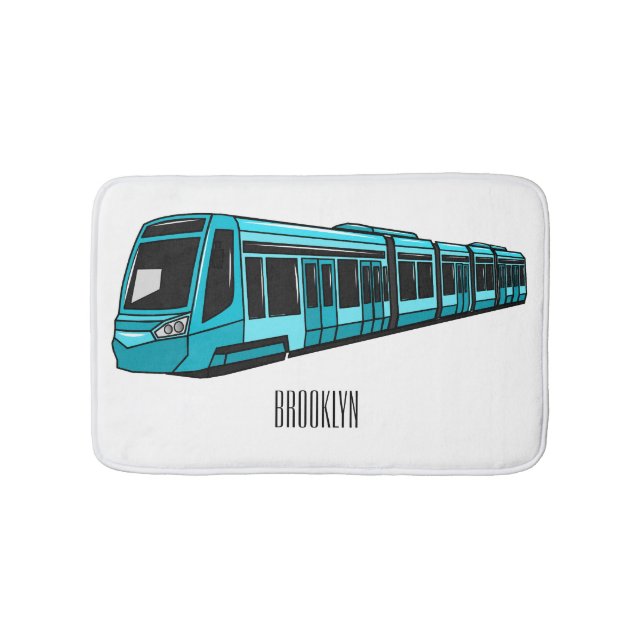 Tapete De Banheiro Ilustração de desenho animado de locomotiva elétri (frente)