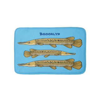 Tapete De Banheiro Ilustração de desenho animado de marisco de jacaré