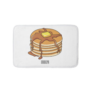 Tapete De Banheiro Ilustração de desenho animado de Pancake