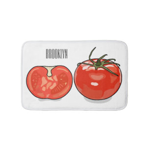 Tapete De Banheiro Ilustração de desenho animado de tomate