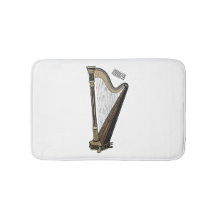 Tapete De Banheiro Ilustração de desenho animado Harp