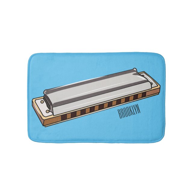 Tapete De Banheiro Ilustração de desenho da Harmonica (frente)