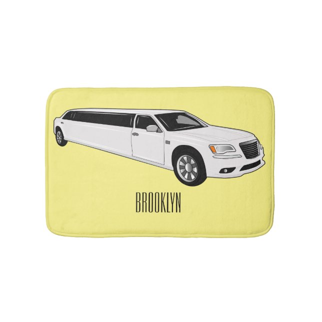Tapete De Banheiro Ilustração de desenho da limusine (frente)