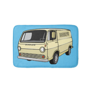 Tapete De Banheiro Ilustração de desenho da van clássica
