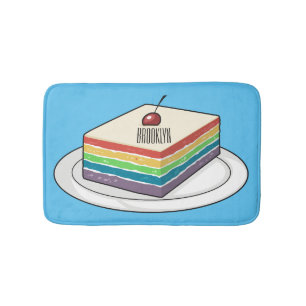 Tapete De Banheiro Ilustração de desenho do bolo-arco-íris