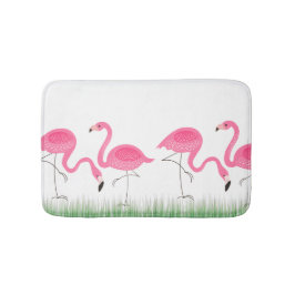 Tapete De Banheiro Ilustração de Flamingos Rosa-Bonito