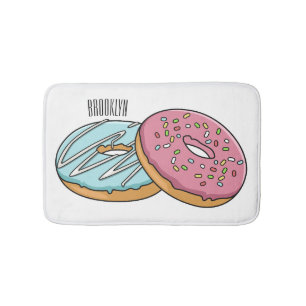 Tapete De Banheiro ilustração do desenho animado de rosquinha