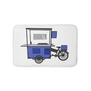 Tapete De Banheiro ilustração do desenho do carrinho de comida