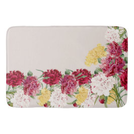 Tapete De Banheiro Ilustração floral de cravo vintage