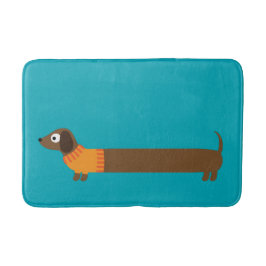 Tapete De Banheiro Ilustração longa bonito do Dachshund