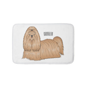 Tapete De Banheiro Imagem de desenho animado de cabelos longos Shih t