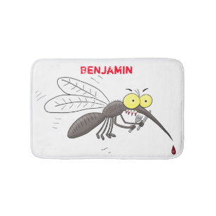 Tapete De Banheiro Imagem de desenho animado de insetos mosquitos eng
