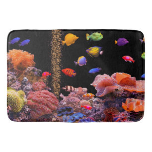 Tapete De Banheiro Imagem de Peixes Tropicais para Grande Bath-Mat