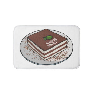 Tapete De Banheiro Imagem do desenho do bolo Tiramisu