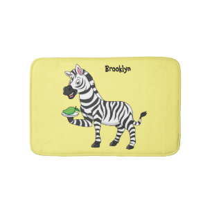 Tapete De Banheiro Imagem engraçada de desenho animado de zebra