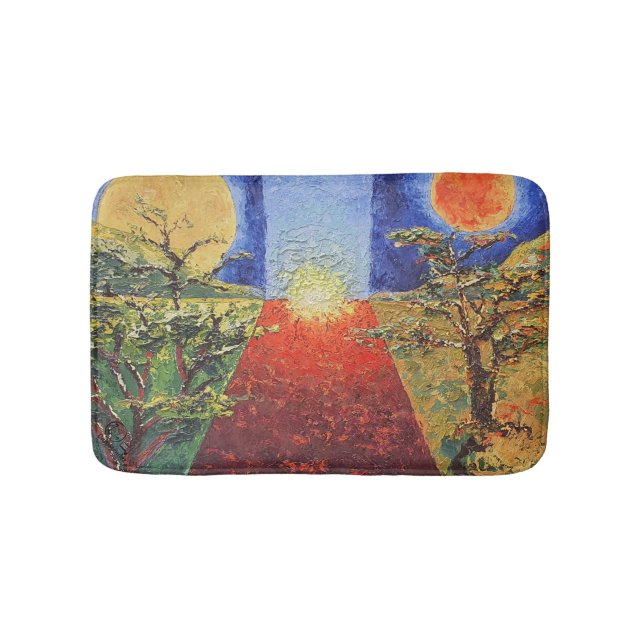 Tapete De Banheiro Imagen de mi obra arte La puesta del sol (frente)