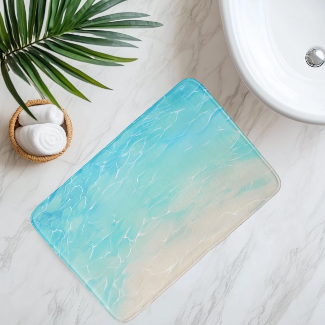 Tapete De Banheiro Imitação da areia da praia sob estilo de animação  (Criador carregado)