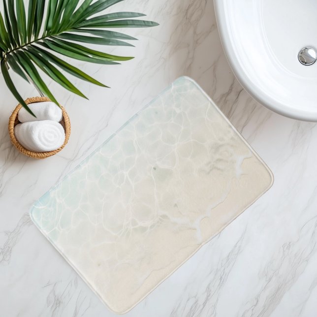 Tapete De Banheiro Imitação da areia da praia sob estilo de animação  (Criador carregado)