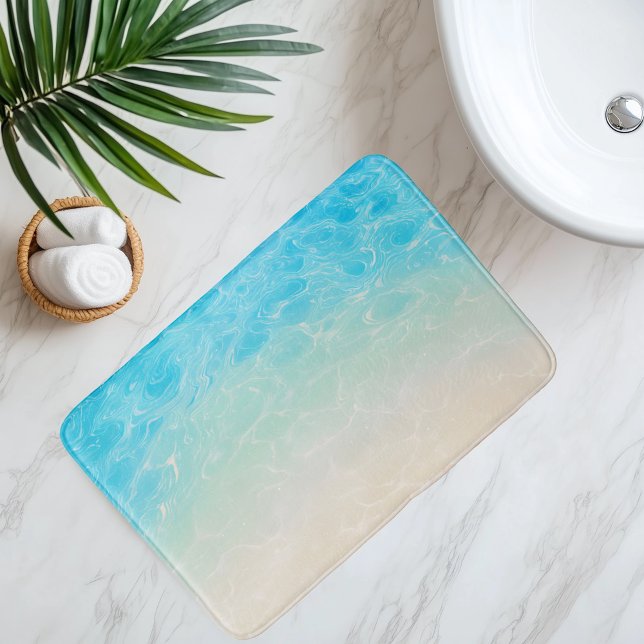 Tapete De Banheiro Imitação da areia da praia sob estilo de animação  (Criador carregado)