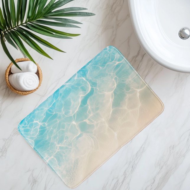 Tapete De Banheiro Imitação da areia da praia sob estilo de animação  (Criador carregado)