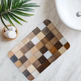 Tapete De Banheiro Imitação de Azulejo de madeira