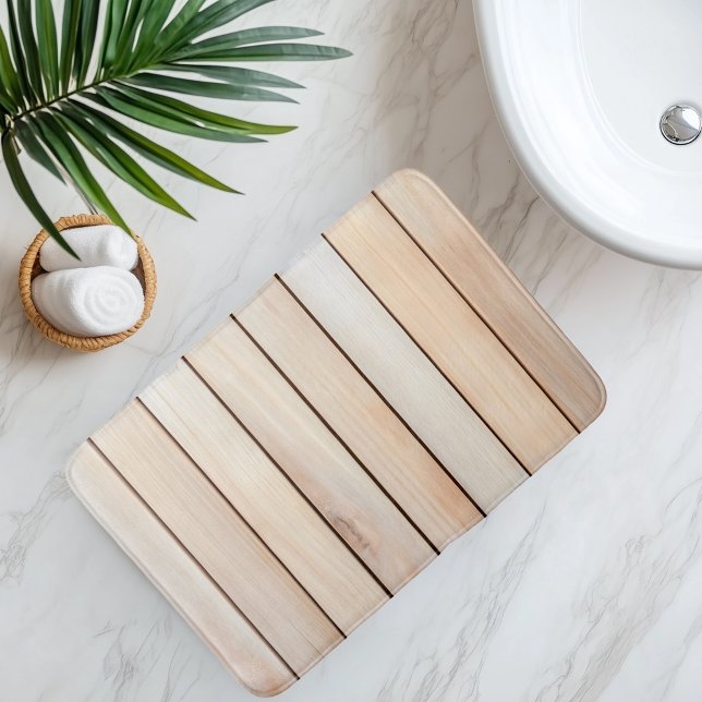 Tapete De Banheiro Imitação do Slat de Madeira (Criador carregado)