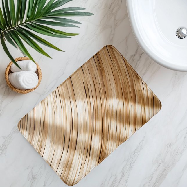 Tapete De Banheiro Imitação do Weave Bamboo (Criador carregado)