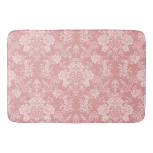 Tapete De Banheiro Imobilizante Romântico Chic Floral Damask-Pastel R