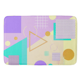 Tapete De Banheiro Impressão amarelo geométrico