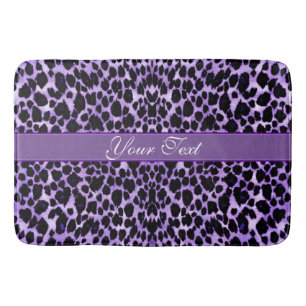 Tapete De Banheiro Impressão animal do leopardo roxo