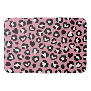 Tapete De Banheiro Impressão Animal, Leopardo Rosa, Manchas de Chita,