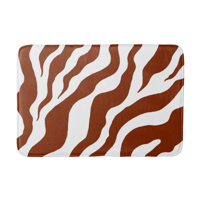 Tapete De Banheiro Impressão Animal Zebra Bath Mat Bathroom Rug (Frente)