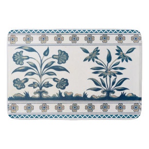 Tapete De Banheiro Impressão Clássico de Ornamento Floral