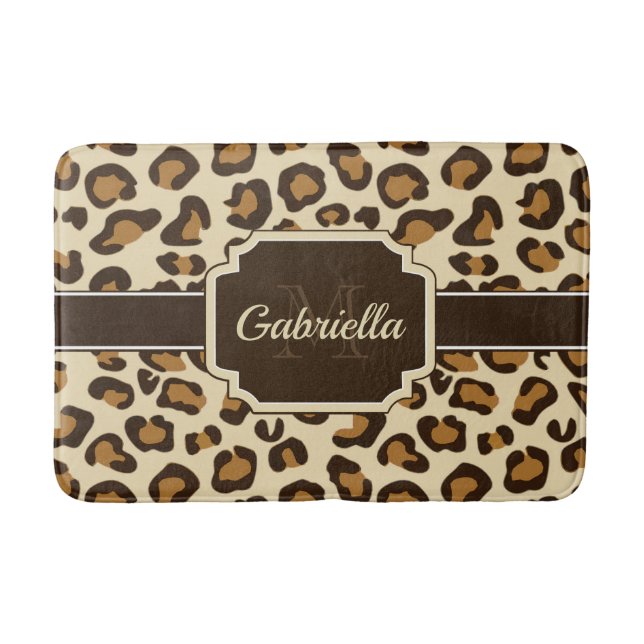 Tapete De Banheiro Impressão de Leopardo Bonito (Frente)