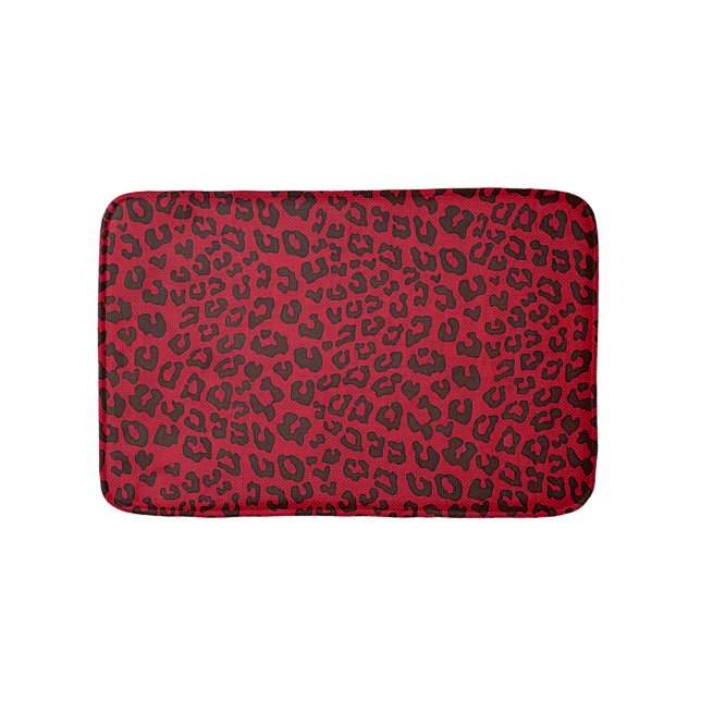 Tapete De Banheiro Impressão de Leopardo Vermelho de Amorango Estipad (frente)