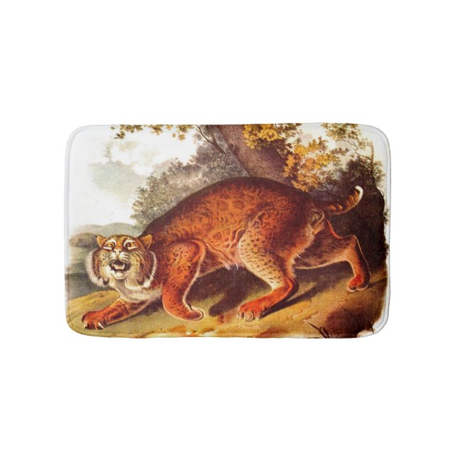 Tapete De Banheiro impressão de lince do século XIX (frente)