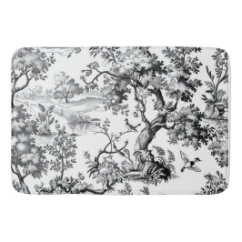 Tapete De Banheiro Impressão de Toile Preto