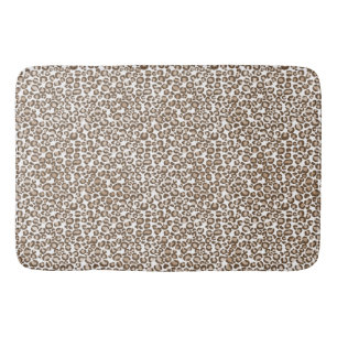 Tapete De Banheiro Impressão do Leopardo Castanho de Chocolate