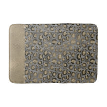 Impressão Leopardo brilhante em Cinzas brilhantes