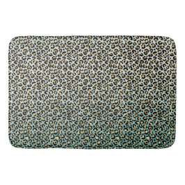 Tapete De Banheiro Impressão Leopardo Dourada de Aqua Ombre