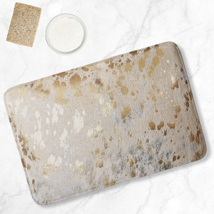 Tapete De Banheiro Impressão metálico Dourado do couro luxuoso