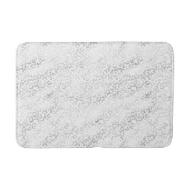 Tapete De Banheiro Impressão Silver Glam Leopardo