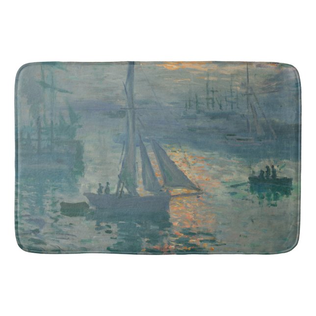Tapete De Banheiro Impressionante Marinho Monet Sunrise (Frente)