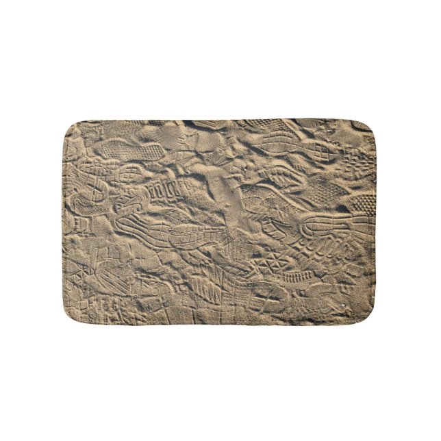 Tapete De Banheiro Impressões do calçado na areia (frente)