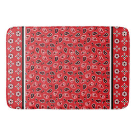 Tapete De Banheiro Impressões Red Bandana Boho