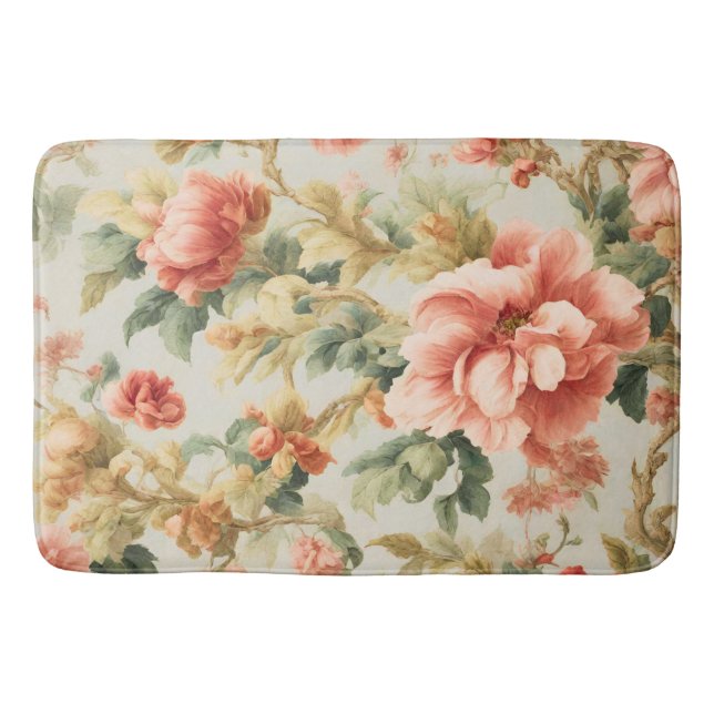 Tapete De Banheiro Incríveis Flores, Folhas. Pintura (Frente)