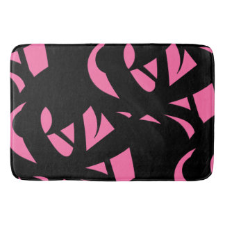 Tapete De Banheiro Incrível Arte Moderna Rosa / Preto