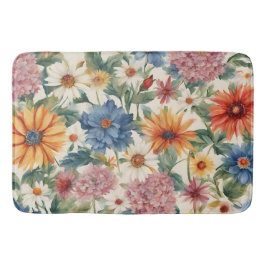 Tapete De Banheiro Incrível Flores de Jardim de Verão