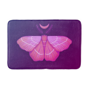 Tapete De Banheiro Inseto Mágico Roxo da Borboleta da Bruxa
