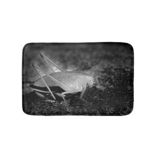 Tapete De Banheiro Insetos Katydid A Preto E Branco